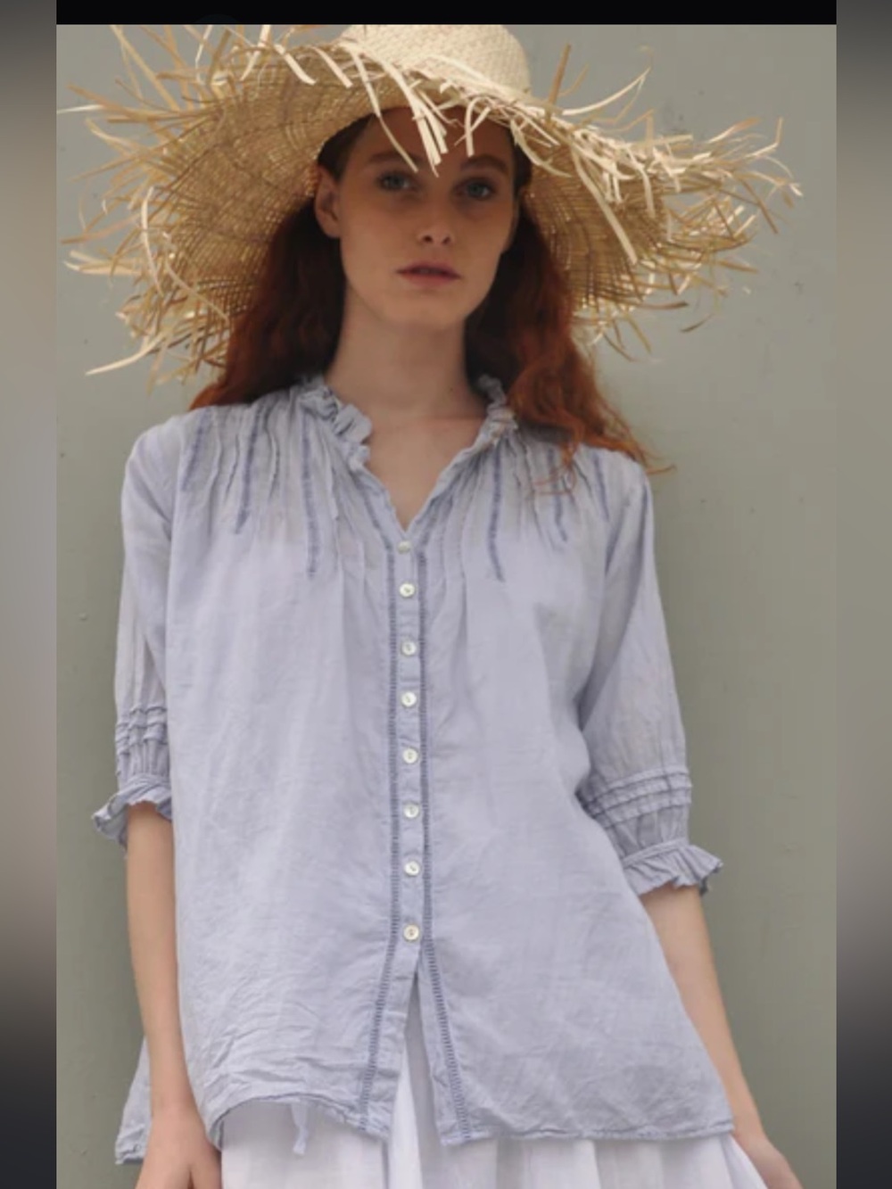 JP And Mattie  Alessandra Ballet Pink Button-Front Blouse. Oversized